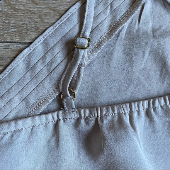 NWT Abercrombie & Fitch satin cami tank slit back adjustable straps sleepwear - Picture 7 of 7